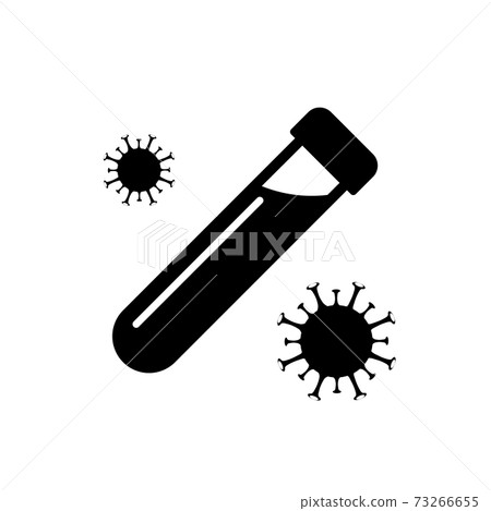 Covid pcr test vector icon. Corona virus covid19 tube test medical laboratory Covid pcr test vector icon. Corona virus covid19 tube test medical laboratory 73266655