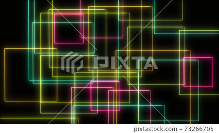 CG Square Multiple glowing square frames 73266705