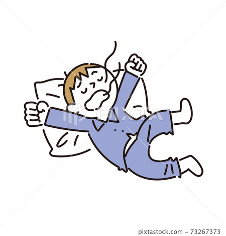 一個從睡眠中醒來大喊的男孩 一個從睡眠中醒來大喊的男孩 73267373