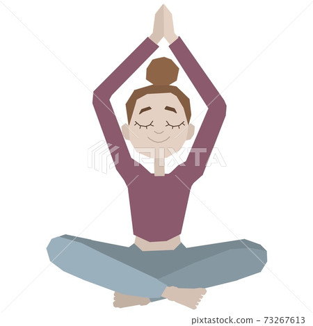 Isolated girl yoga pose for lifestyle design. Isolated girl yoga pose for lifestyle design. 73267613