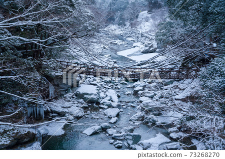 伊谷雪景的風間橋 伊谷雪景的風間橋 73268270