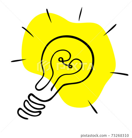 Light bulb flat icon. Vector illustration in... - Stock Illustration ...