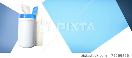 Sanitizer wipe - healthcare and hygiene concept Sanitizer wipe - healthcare and hygiene concept 73269836