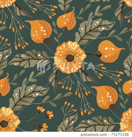 Seamless pattern with flower. Vector . 73273186
