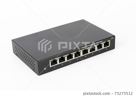 8-port 10 or  100 Mbps Fast Ethernet switch.  Components to create a small network. 73273512