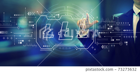 Litecoin with a businessman Litecoin with a businessman 73273632