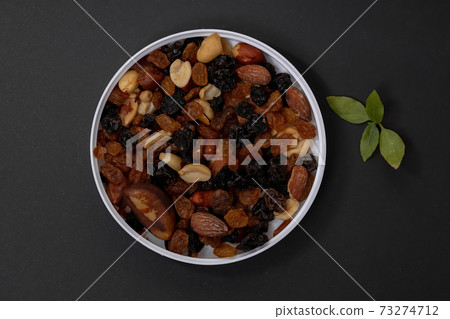 Mix of nuts with dried fruits Mix of nuts with dried fruits 73274712