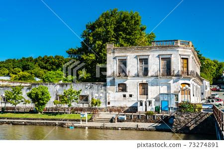 Traditional houses in Colonia del Sacramento in Uruguay 73274891