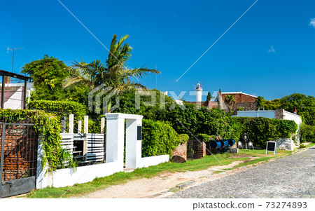 Traditional houses in Colonia del Sacramento in Uruguay 73274893