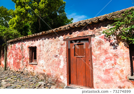 Traditional houses in Colonia del Sacramento in Uruguay 73274899