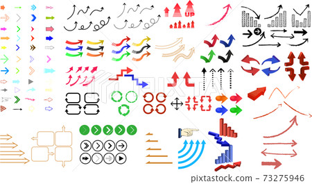 Arrow directions and design full set 1 - Stock Illustration [73275946 ...