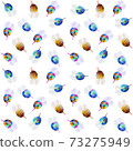 Colorful thistle flowers pattern. Seamless ornament for different prints on gift packages, boxes, wrapping paper and fabric textile isolated on white 73275949