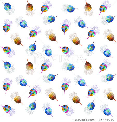 Colorful thistle flowers pattern. Seamless ornament for different prints on gift packages, boxes, wrapping paper and fabric textile isolated on white Colorful thistle flowers pattern. Seamless ornament for different prints on gift packages, boxes, wrapping paper and fabric textile isolated on white 73275949