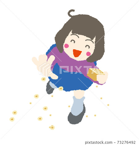 Setsubun豆Maki Fukuzu女孩插畫素材 Setsubun豆Maki Fukuzu女孩插畫素材 73276492
