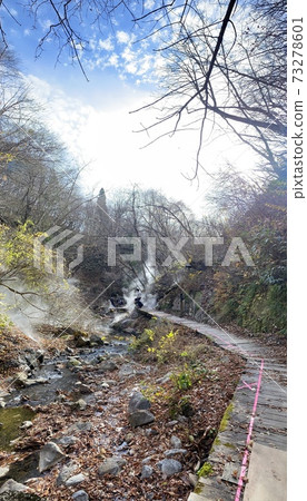 在溫泉區的山路上的山風光 在溫泉區的山路上的山風光 73278601