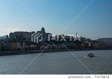 Hungary Buda Castle and Danube River in Budapest at noon 73278618