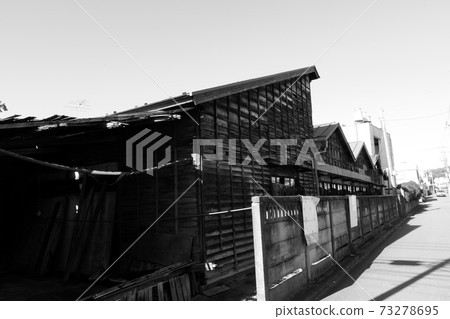 Triangular roof town factory 73278695