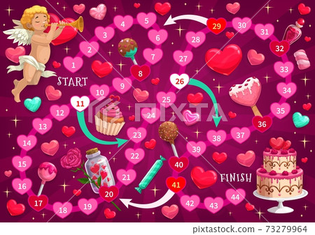 Valentine day children labyrinth maze template Valentine day children labyrinth maze template 73279964