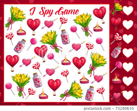 Saint Valentine day I spy math game for children Saint Valentine day I spy math game for children 73280610