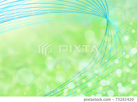 Fresh green web ray blue line curve Fresh green web ray blue line curve 73281420