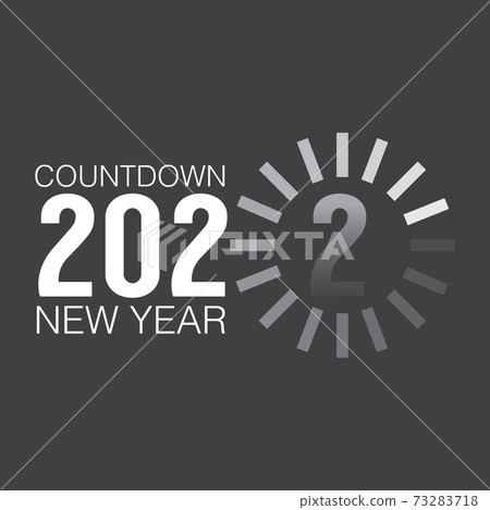 Loading Of 2022 Countdown Vector Illustration. Loading Of 2022 Countdown Vector Illustration. 73283718