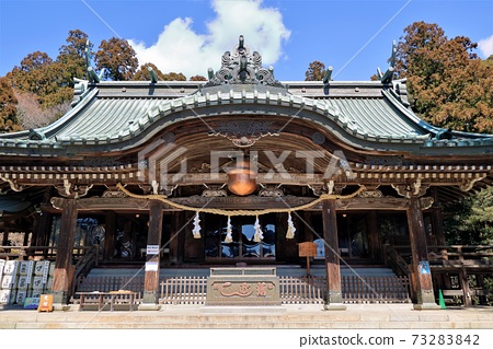 筑波山神社大廳定居點 照片素材 圖片 圖庫