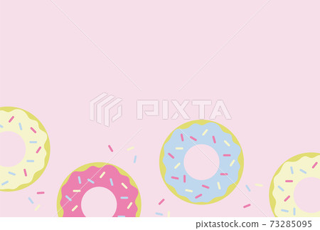 甜甜圈插圖的背景材料 甜甜圈插圖的背景材料 73285095
