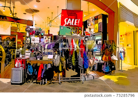 Illustration of a shopping mall (collation facility) 73285796