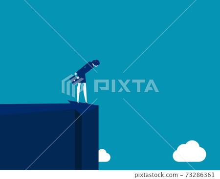 Business person finding goal. Business vision and opportunity Business person finding goal. Business vision and opportunity 73286361