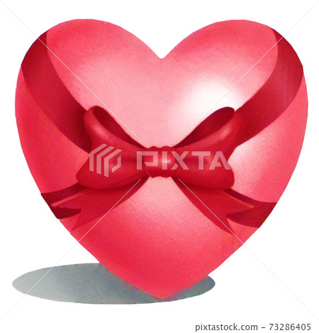 Illustration of a heart wrapped in a cute ribbon - Stock Illustration ...