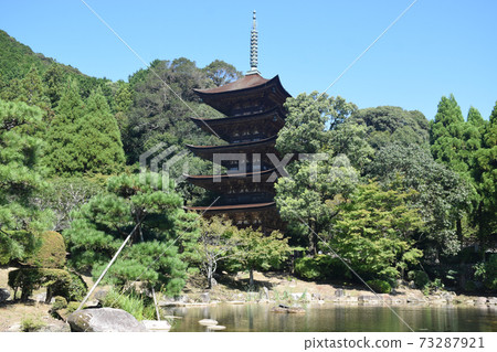 Rurikoji Temple Five Story Tower Rurikoji Temple Five Story Tower 73287921