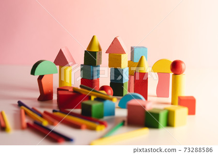 children's toys made from natural material. wood toys for developmental. colorful wood toys and toys for cognitive rehabilitation   73288586