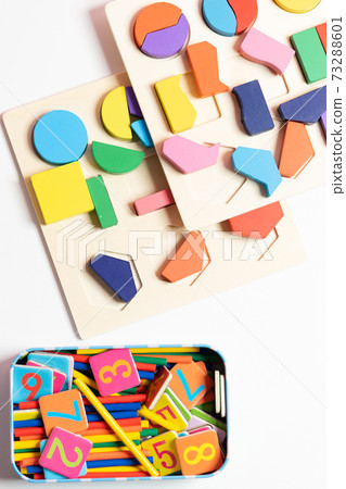 children's toys made from natural material. wood toys for developmental. colorful wood toys and toys for cognitive rehabilitation   73288601