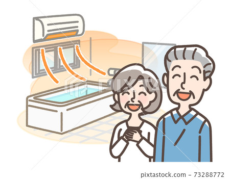 Warm bathroom with bathroom heater 73288772