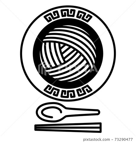 Illustration of ramen and chopsticks / renge 73290477