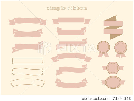 Simple ribbon design material antique ver 73291348