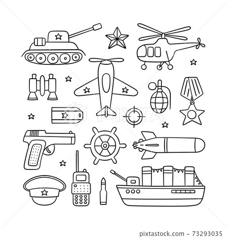Objects for Defender of the Fatherland Day 23 february and Victory day 9 may. 73293035