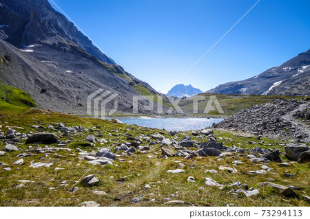 Long lake, Lac Long, in Vanoise national Park, France Long lake, Lac Long, in Vanoise national Park, France 73294113