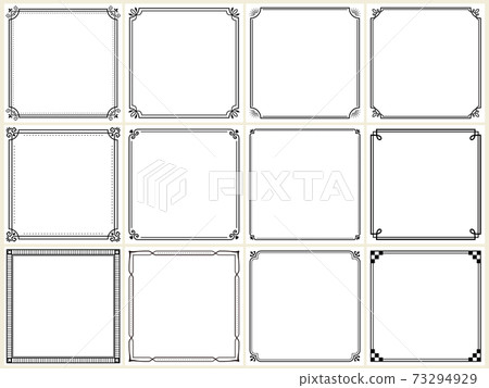 Retro corner decoration frame set (square) Retro corner decoration frame set (square) 73294929