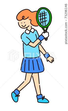 A woman playing tennis 73296146
