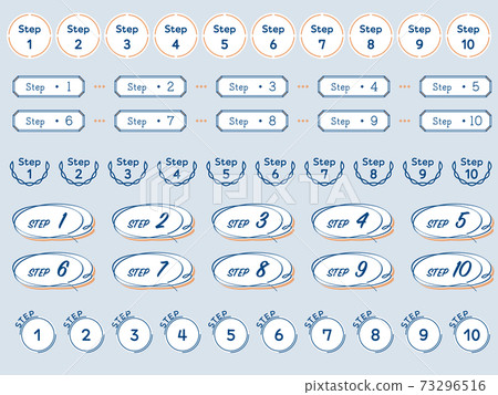 Step heading Beautiful icon set / 2 colors - Stock Illustration ...
