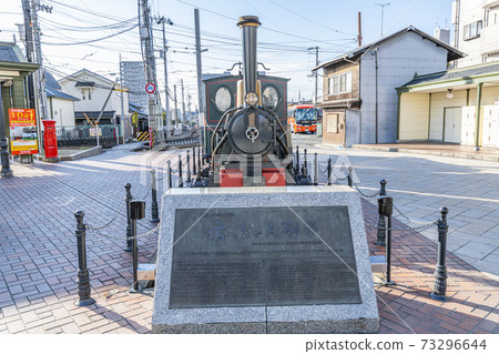 Dogo Onsen Ekimae Bochan Train in Matsuyama City, Ehime Prefecture Dogo Onsen Ekimae Bochan Train in Matsuyama City, Ehime Prefecture 73296644