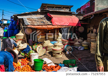 Addis Mercato in Addis Abeba, Ethiopia in Africa. 73297953