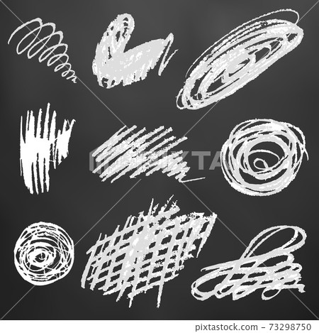 Cute children's drawing. Colored wax crayons. Icons, signs, symbols, pins Cute children's drawing. Colored wax crayons. Icons, signs, symbols, pins 73298750