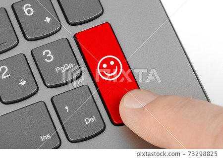 Computer keyboard with smile key 73298825
