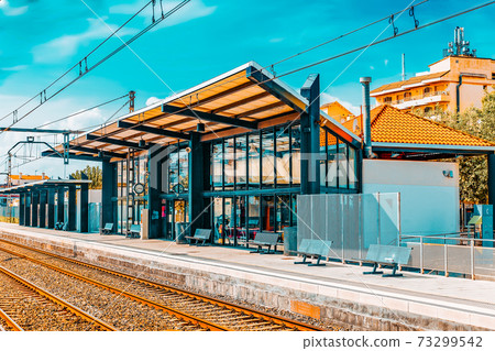 The Railways Stations in the suburbs of Barcelona. Spain. The Railways Stations in the suburbs of Barcelona. Spain. 73299542