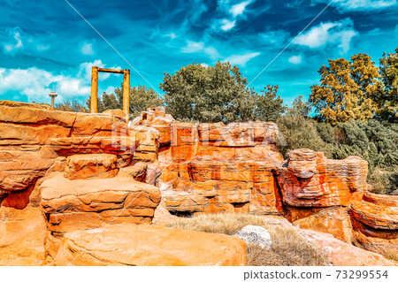 Typical Midwest and Wild west outdoor view. Typical Midwest and Wild west outdoor view. 73299554