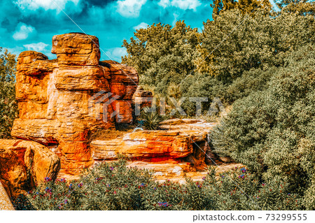 Typical Midwest and Wild west outdoor view. 73299555