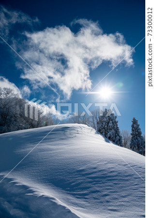 Takayama snow scene / clear sky / Toyama prefecture December shooting 73300012