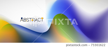 Fluid color gradient abstract background, trendy colorful wallpaper. Vector illustration for placards, brochures, posters, banners and covers Fluid color gradient abstract background, trendy colorful wallpaper. Vector illustration for placards, brochures, posters, banners and covers 73301622